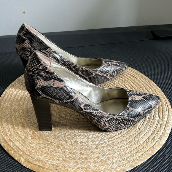 Nygard Collection Animal Print Pointy Toe Block Heel Pump Heel Size 10 - Picture 1 of 15
